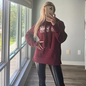 WRANGLER Retro  Aztec Logo Print Fleece Hoodie Sweatshirt NWT Large